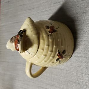 Vintage bee hive honey syrup pitcher